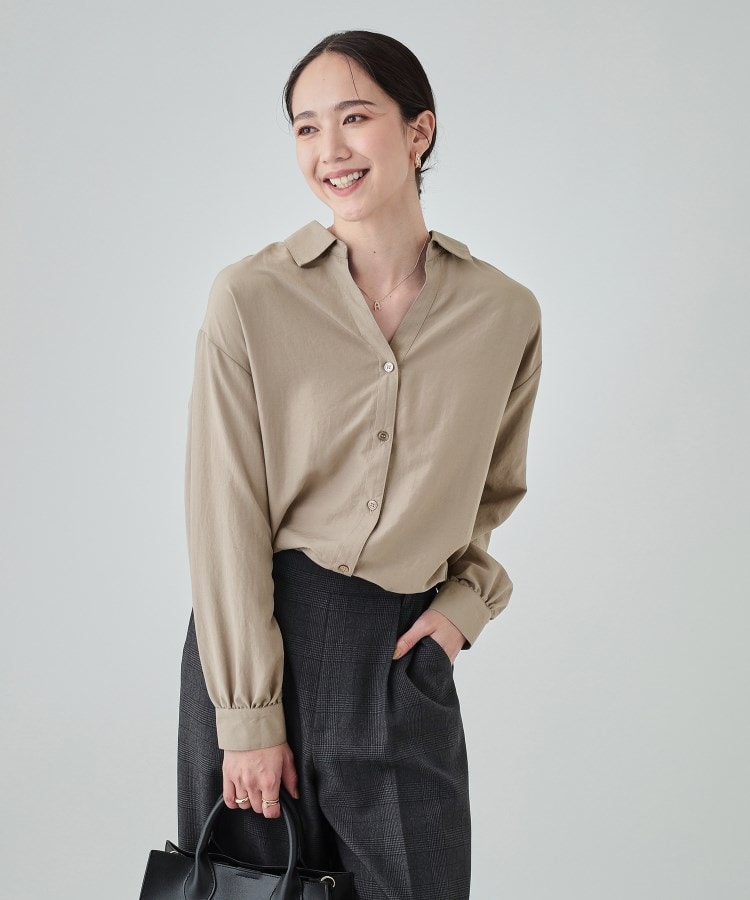 シューラルー/ドレスキップ(SHOO・LA・RUE/DRESKIP)の【無理せずキレイ】後ろ姿が引き立つ バックレースアップブラウス1