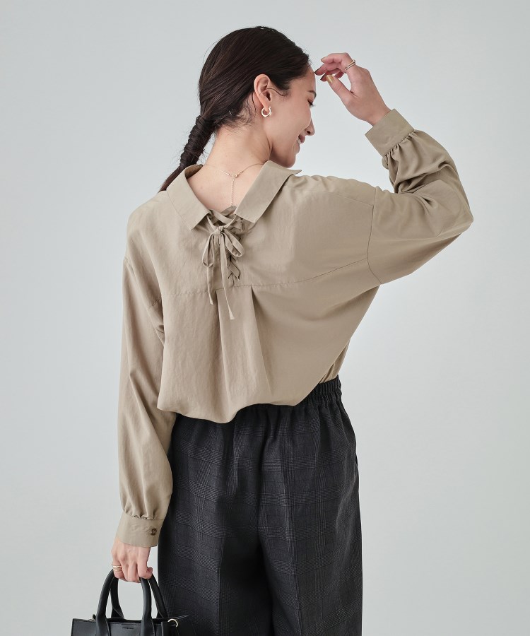 シューラルー/ドレスキップ(SHOO・LA・RUE/DRESKIP)の【無理せずキレイ】後ろ姿が引き立つ バックレースアップブラウス2