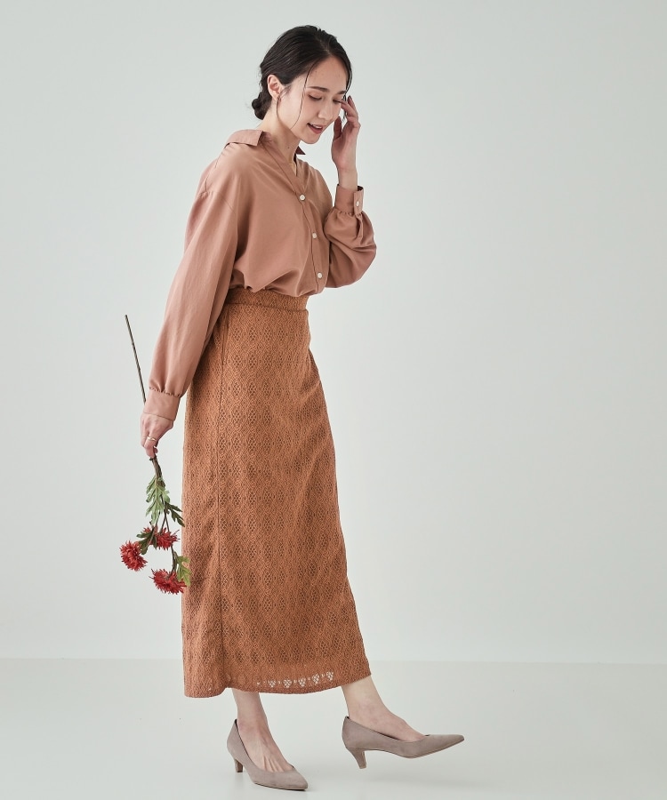 シューラルー/ドレスキップ(SHOO・LA・RUE/DRESKIP)の【無理せずキレイ】後ろ姿が引き立つ バックレースアップブラウス13