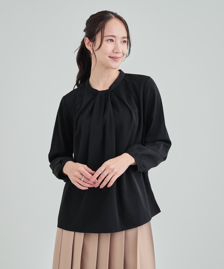 シューラルー/ドレスキップ(SHOO・LA・RUE/DRESKIP)の【洗える/通勤/セレモニー】 ボウタイ風ブラウス5