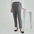 シューラルー/ドレスキップ(SHOO・LA・RUE/DRESKIP)の【洗える/S-LL/セットアップ可/通勤/セレモニー】センタープレス テーパードパンツ チャコールグレー(014)