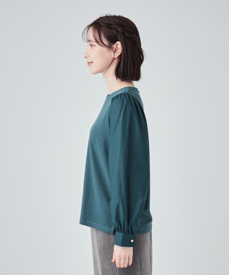シューラルー/ドレスキップ(SHOO・LA・RUE/DRESKIP)の【洗える】きれい見え 異素材切替パフスリーブトップス14