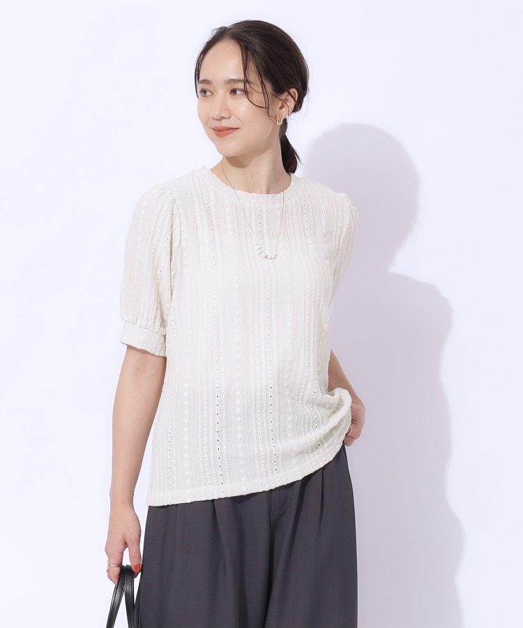 シューラルー/ドレスキップ(SHOO・LA・RUE/DRESKIP)の【高レビュー】大人フェミニンな雰囲気漂う　ジャカードレーストップス1