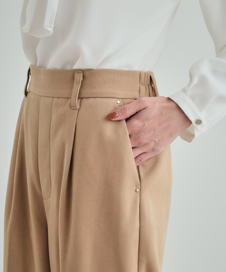 シューラルー/ドレスキップ(SHOO・LA・RUE/DRESKIP)の【S-LL/きっと虜になる】両面起毛であったか 滑らかタッチ ワイドパンツ21