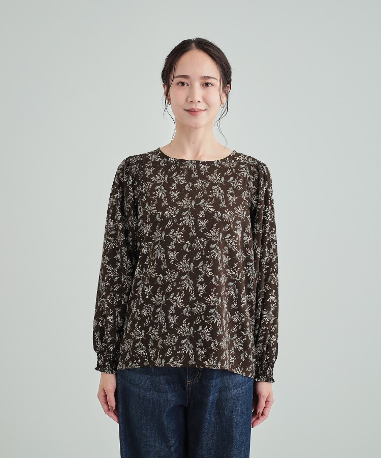シューラルー/ドレスキップ(SHOO・LA・RUE/DRESKIP)の【洗える/イージーケア】花柄お袖シャーリングブラウス13
