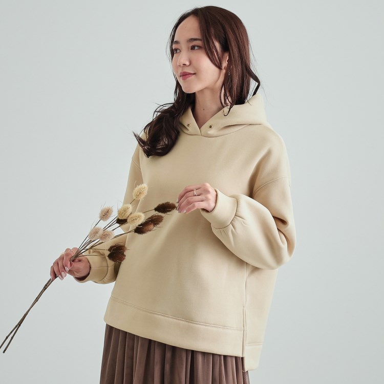 シューラルー/ドレスキップ(SHOO・LA・RUE/DRESKIP)の【S-LL/SHOO WARM】もちっとあったか 裏起毛パーカ スウェット・トレーナー