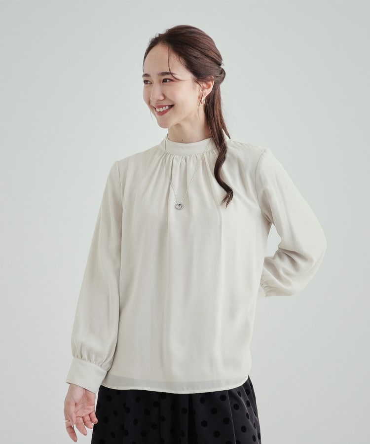 シューラルー/ドレスキップ(SHOO・LA・RUE/DRESKIP)のあったか裏地 ハイネックブラウス【SHOO WARM】1