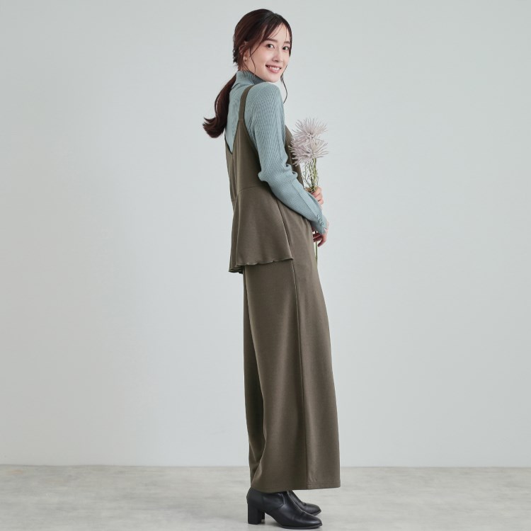 シューラルー/ドレスキップ(SHOO・LA・RUE/DRESKIP)の【S-LL/前後2WAY】 大人のための 甘すぎないティアードフリルサロペット オールインワン・サロペット