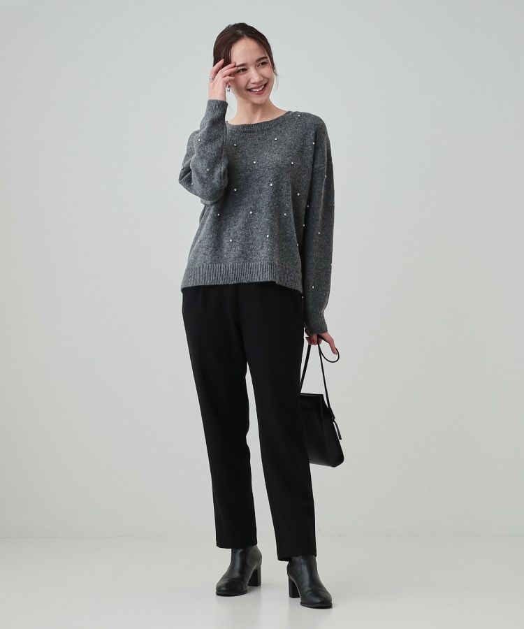シューラルー/ドレスキップ(SHOO・LA・RUE/DRESKIP)の【S-LL】上品でフェミニン 大人のための ふわふわビジュー付ニット3