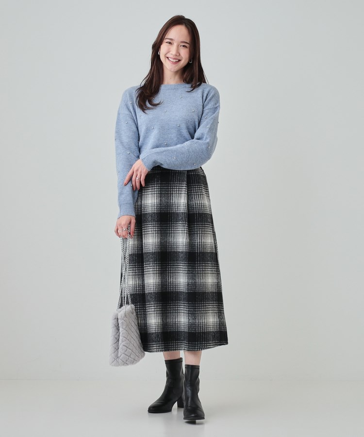 シューラルー/ドレスキップ(SHOO・LA・RUE/DRESKIP)の【S-LL】上品でフェミニン 大人のための ふわふわビジュー付ニット15