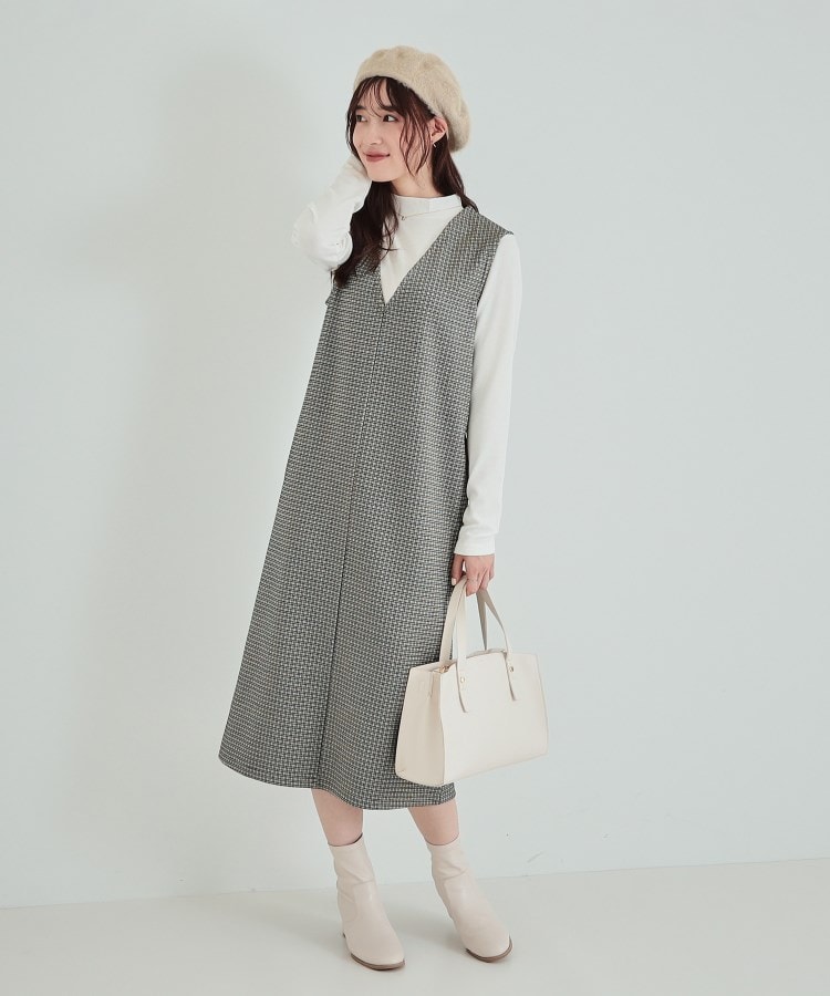 シューラルー/ドレスキップ(SHOO・LA・RUE/DRESKIP)の【S-LL/2点セット】Iラインシルエットですっきりと ジャカードジャンドレ+長袖インナー18