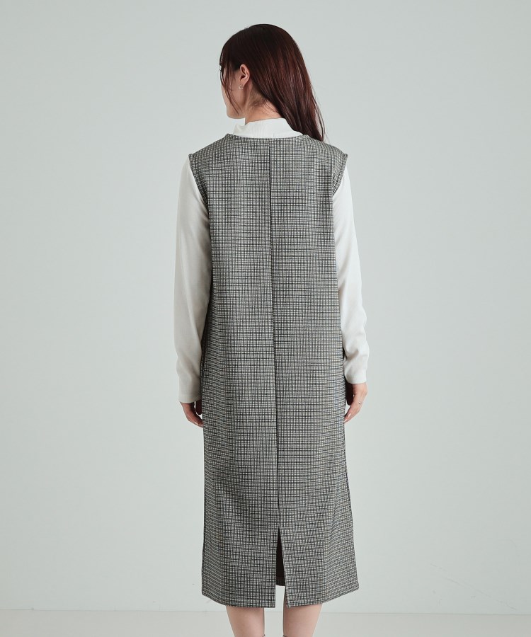 シューラルー/ドレスキップ(SHOO・LA・RUE/DRESKIP)の【S-LL/2点セット】Iラインシルエットですっきりと ジャカードジャンドレ+長袖インナー24