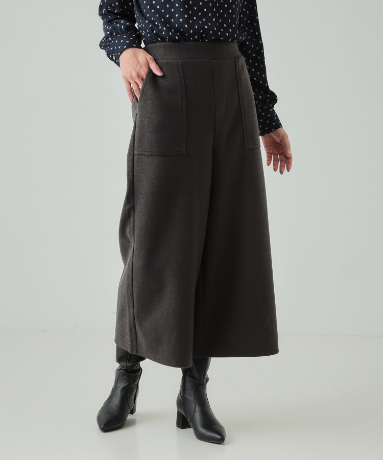 シューラルー/ドレスキップ(SHOO・LA・RUE/DRESKIP)の【あったか】きれいめ ベイカーガウチョパンツ1