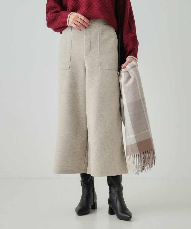シューラルー/ドレスキップ(SHOO・LA・RUE/DRESKIP)の【あったか】きれいめ ベイカーガウチョパンツ5