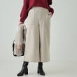 シューラルー/ドレスキップ(SHOO・LA・RUE/DRESKIP)の【あったか】きれいめ ベイカーガウチョパンツ ライトベージュ(051)
