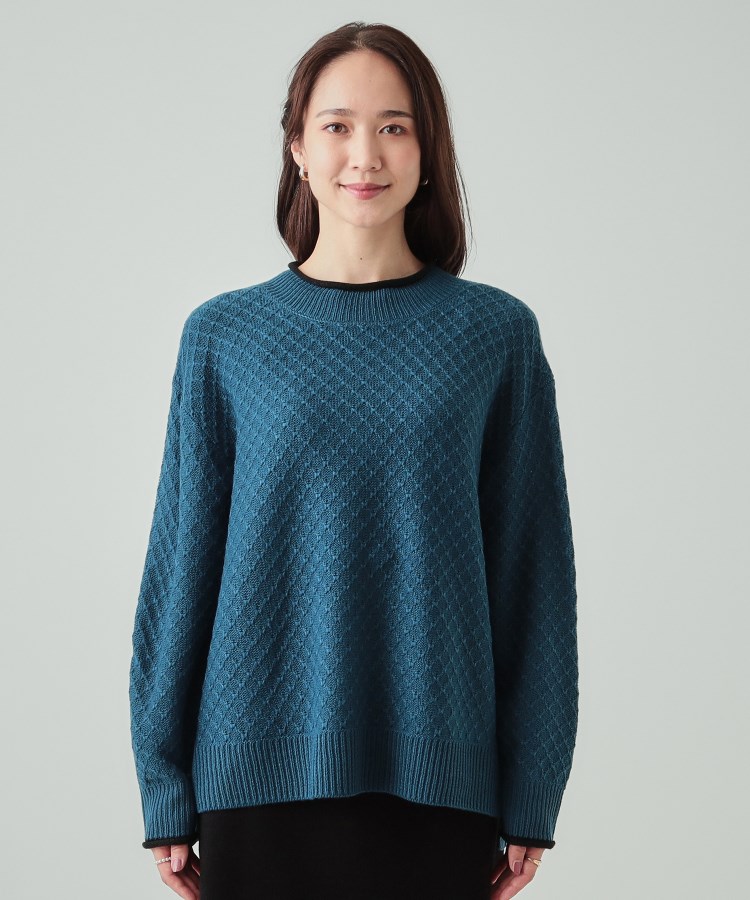 シューラルー/ドレスキップ(SHOO・LA・RUE/DRESKIP)の【洗える】インでもアウトでも 配色ダイヤ柄クルーネックニット17