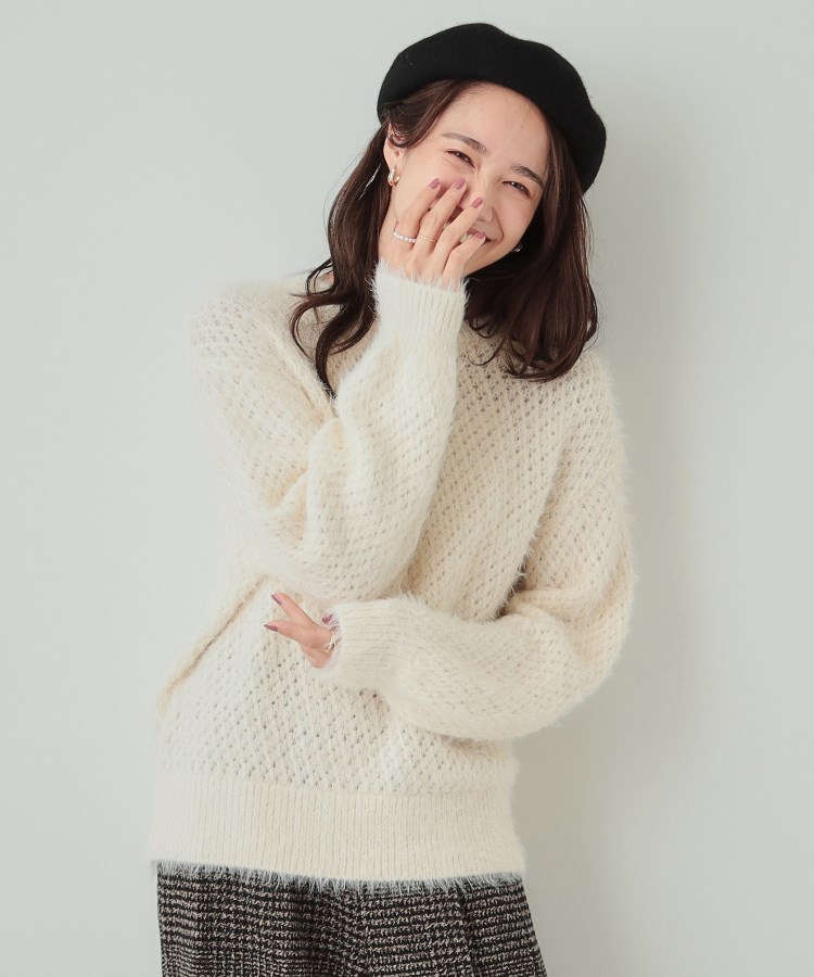高レビュー/S-LL】思わず触れたくなる 大人の透かし編みフェザー 高レビュー/S-LL】思わず触れたくなる 大人の透かし編みフェザー