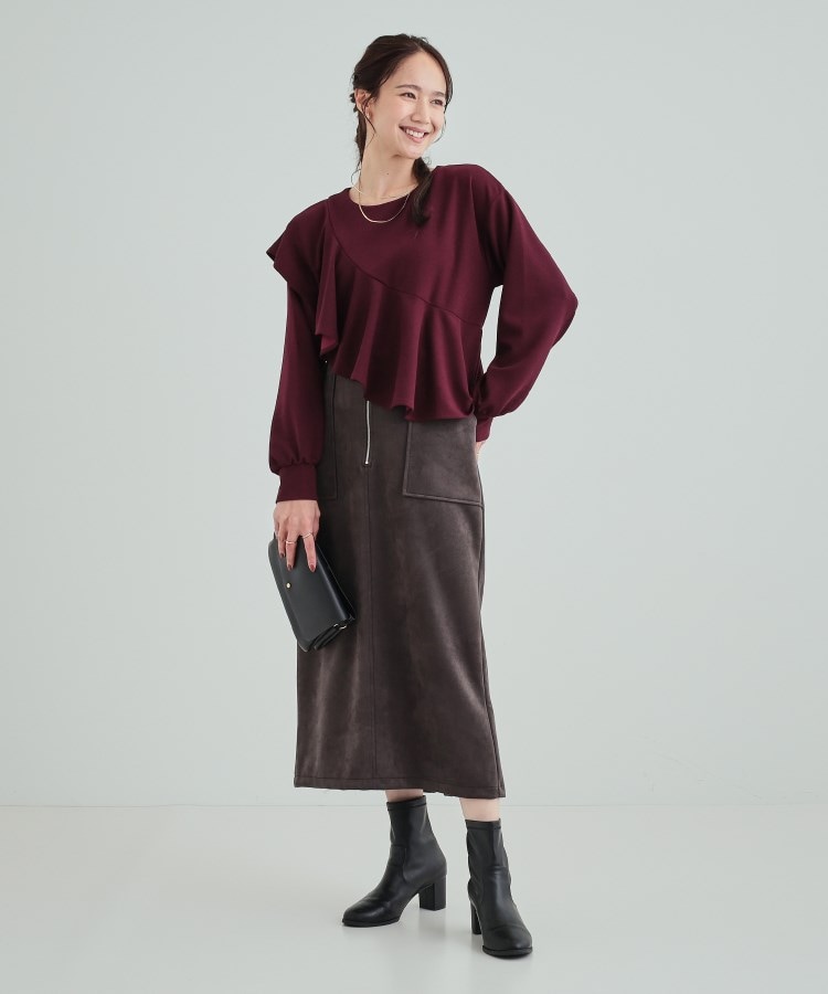 シューラルー/ドレスキップ(SHOO・LA・RUE/DRESKIP)の【洗える】ななめフリルデザイントップス11