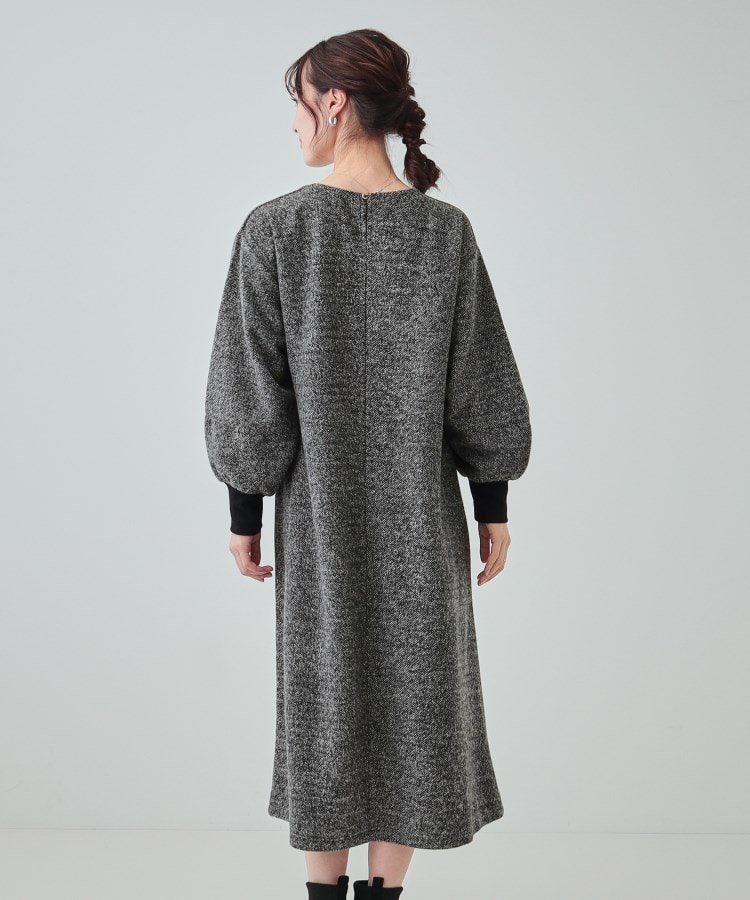 シューラルー/ドレスキップ(SHOO・LA・RUE/DRESKIP)の【S-LL】ツイード調お袖ふんわり Aラインワンピース2