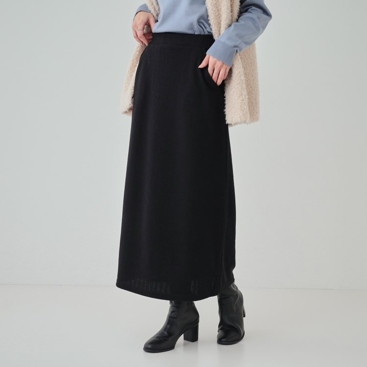 シューラルー/ドレスキップ(SHOO・LA・RUE/DRESKIP)の【S-LL】クラシカルな装いに ヘリンボーン柄ナロースカート マキシ・ロングスカート