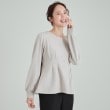 シューラルー/ドレスキップ(SHOO・LA・RUE/DRESKIP)のウエストタックで綺麗にくびれる 起毛ペプラムトップス グレージュ(050)