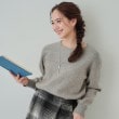 シューラルー/ドレスキップ(SHOO・LA・RUE/DRESKIP)の【洗える/S-LL】ふんわり柔らか ガーター切替ニット グレー(012)