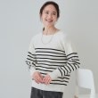 シューラルー/ドレスキップ(SHOO・LA・RUE/DRESKIP)の【洗える/S-LL】ふんわり柔らか ガーター切替ニット ホワイト(302)