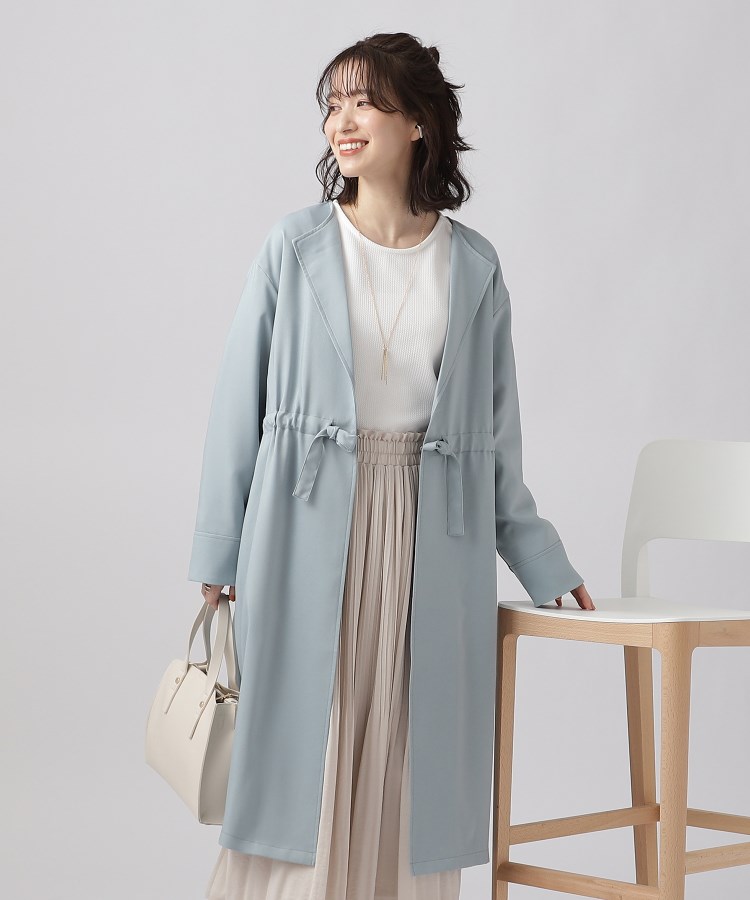 撥水加工】ノーカラー着流しコート(ノーカラーコート) | SHOO 撥水加工】ノーカラー着流しコート(ノーカラーコート) | SHOO