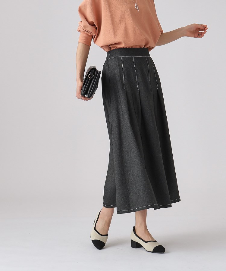 美品✨ドゥロワー ワイドタックサイドボタンデニム ユーズド加工 美品✨ドゥロワー ワイドタックサイドボタンデニム ユーズド加工