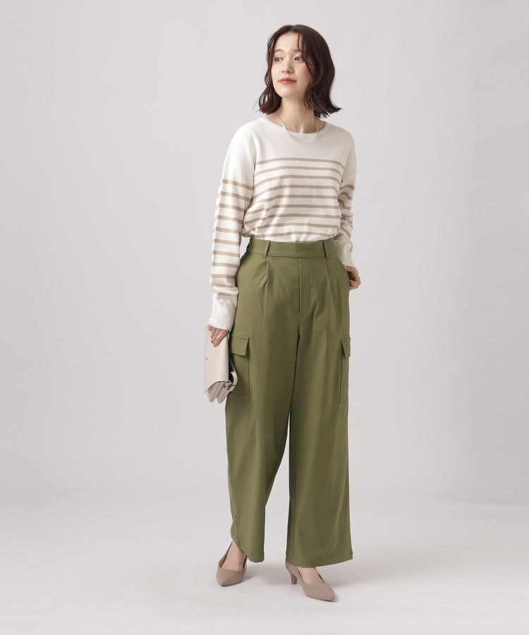 洗える】大人世代も穿きやすい モッツァレラストレッチ カーゴ 洗える】大人世代も穿きやすい モッツァレラストレッチ カーゴ