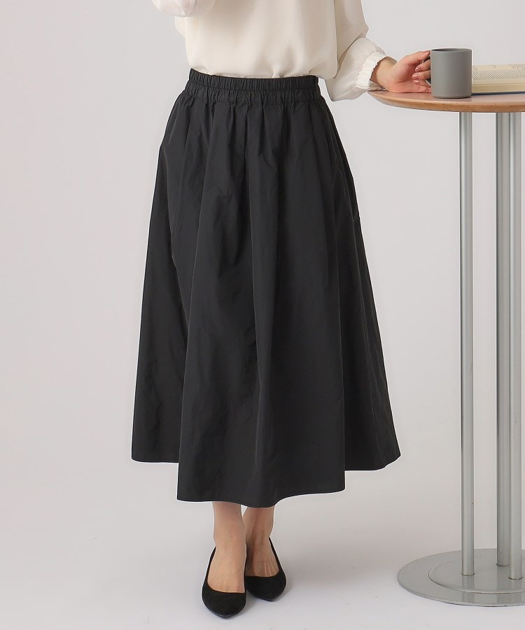 シューラルー/ドレスキップ(SHOO・LA・RUE/DRESKIP)の女性らしいボリューム感 ギャザースカート ブラック(019)