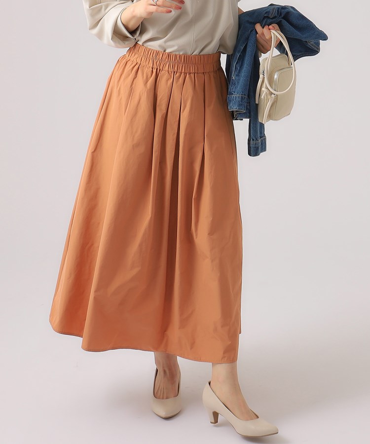 シューラルー/ドレスキップ(SHOO・LA・RUE/DRESKIP)の女性らしいボリューム感 ギャザースカート オレンジ(066)