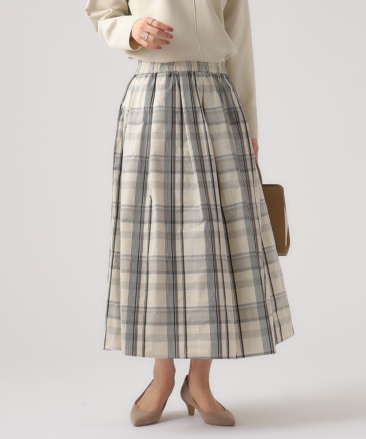 シューラルー/ドレスキップ(SHOO・LA・RUE/DRESKIP)の女性らしいボリューム感 ギャザースカート オフホワイト(203)