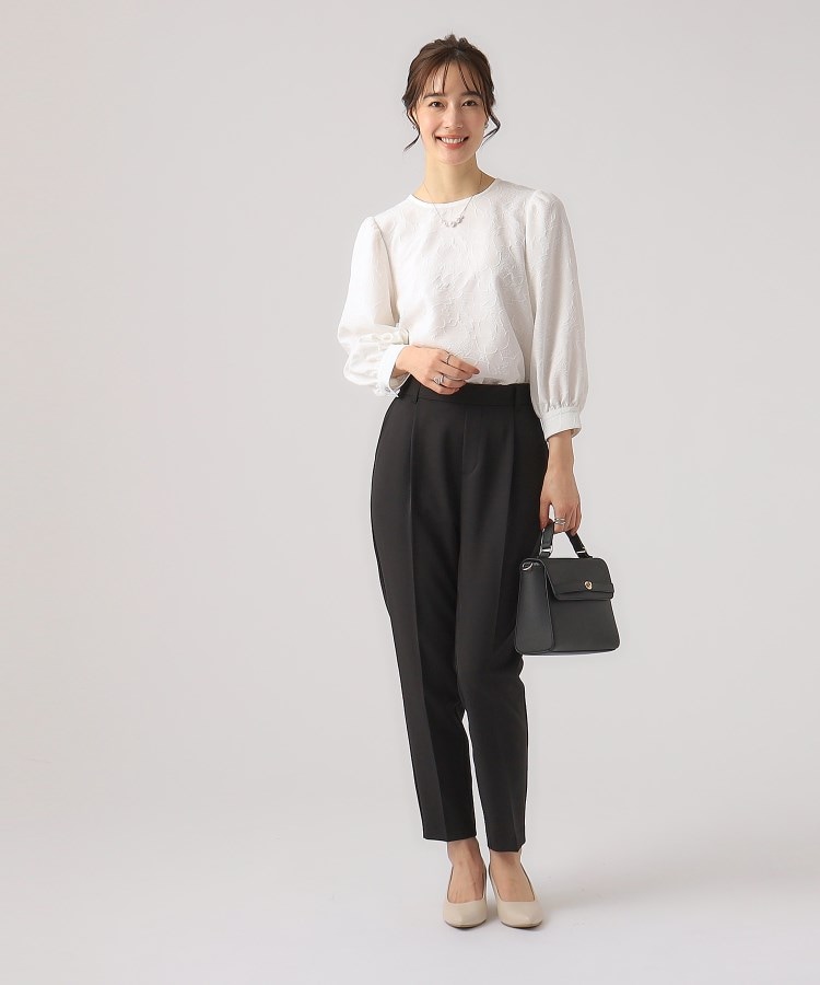 8分袖】シックなお花柄 大人のデザイントップス(シャツ 8分袖】シックなお花柄 大人のデザイントップス(シャツ