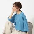 シューラルー/ドレスキップ(SHOO・LA・RUE/DRESKIP)の【無理せずキレイ/イージーケア/UV】ビンテージドルマン7分袖ブラウス ブルー(092)