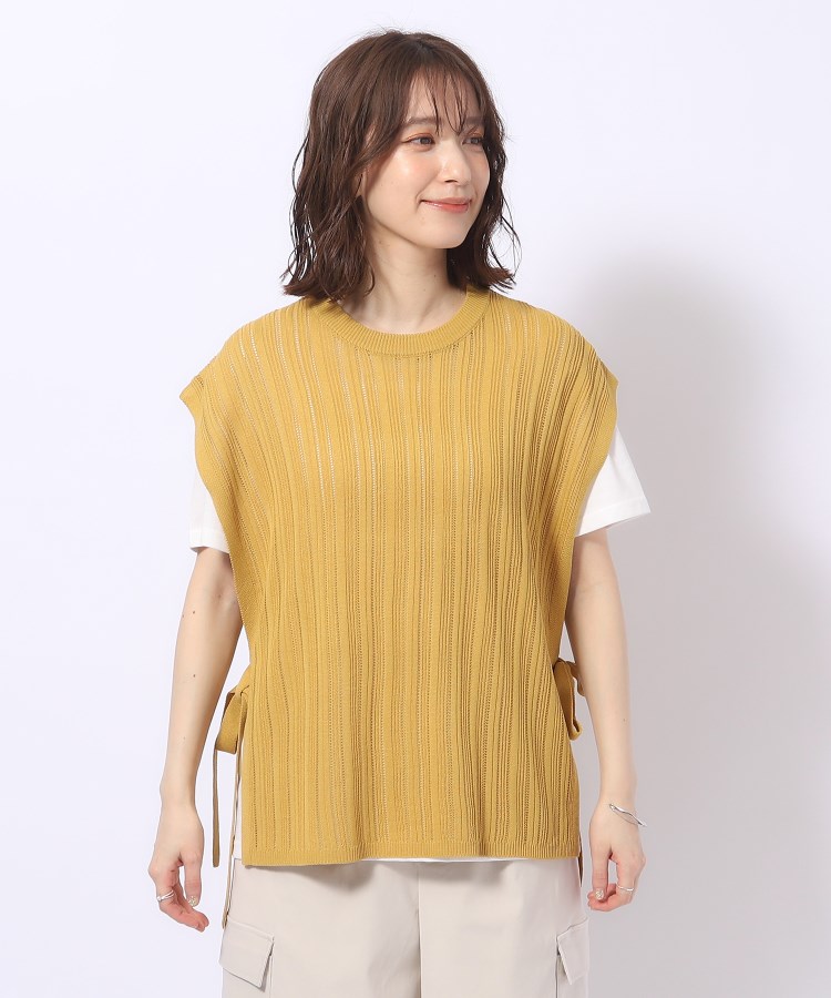 シューラルー/ドレスキップ(SHOO・LA・RUE/DRESKIP)の【2点セット】大人の抜け感 透かし編みベスト+インナーTシャツ13