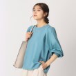 シューラルー/ドレスキップ(SHOO・LA・RUE/DRESKIP)の【8分袖】お袖異素材 ドッキングトップス ブルー(091)