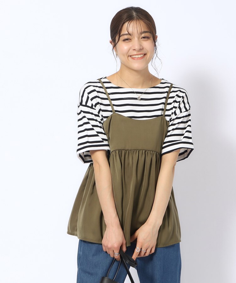 シューラルー/ドレスキップ(SHOO・LA・RUE/DRESKIP)の【2点セット】ギャザーキャミソール＋Tシャツ7