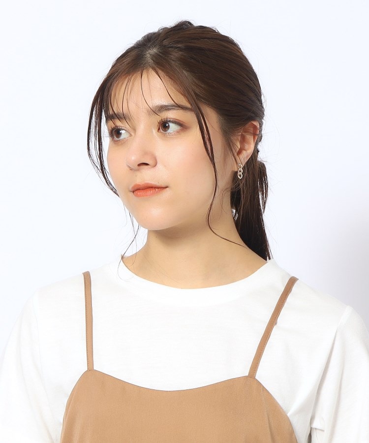2点セット】ギャザーキャミソール+Tシャツ(トップス+インナー 2点セット】ギャザーキャミソール+Tシャツ(トップス+インナー