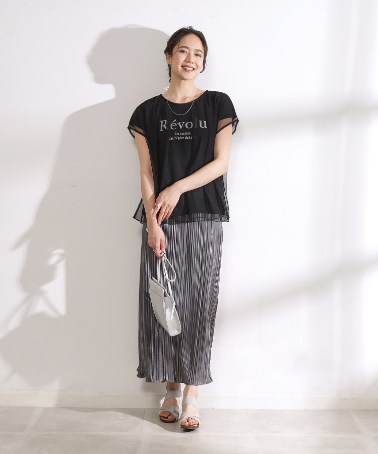 チュールレイヤード ロゴプリントTシャツ(Tシャツ) | SHOO チュールレイヤード ロゴプリントTシャツ(Tシャツ) | SHOO
