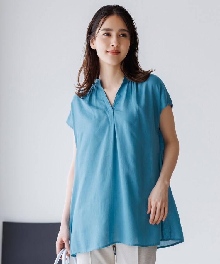 シューラルー/ドレスキップ(SHOO・LA・RUE/DRESKIP)の【無理せずキレイ】レーヨン麻スキッパーブラウス33