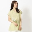 シューラルー/ドレスキップ(SHOO・LA・RUE/DRESKIP)の【無理せずキレイ】レーヨン麻スキッパーブラウス イエロー(031)