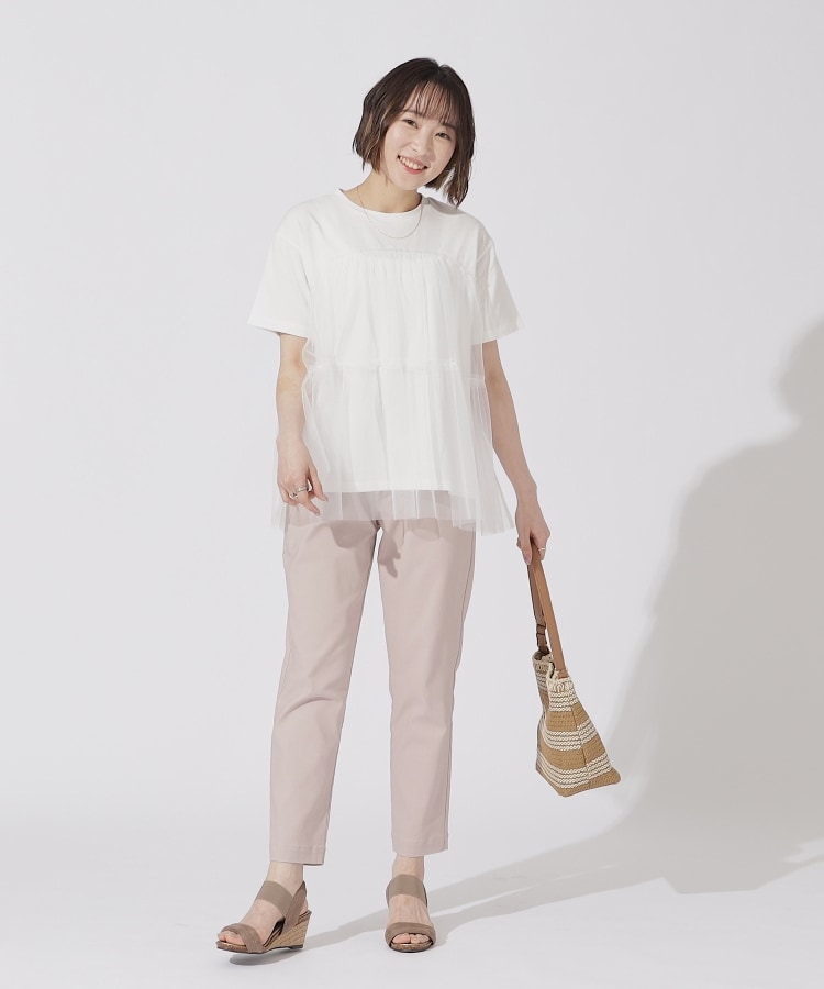 高レビュー】チュールが目を惹く！ 大人の技ありTシャツ（T