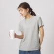 シューラルー/ドレスキップ(SHOO・LA・RUE/DRESKIP)のきらっとラメが大人の魅力 ラメクルーネックTシャツ シルバー(006)