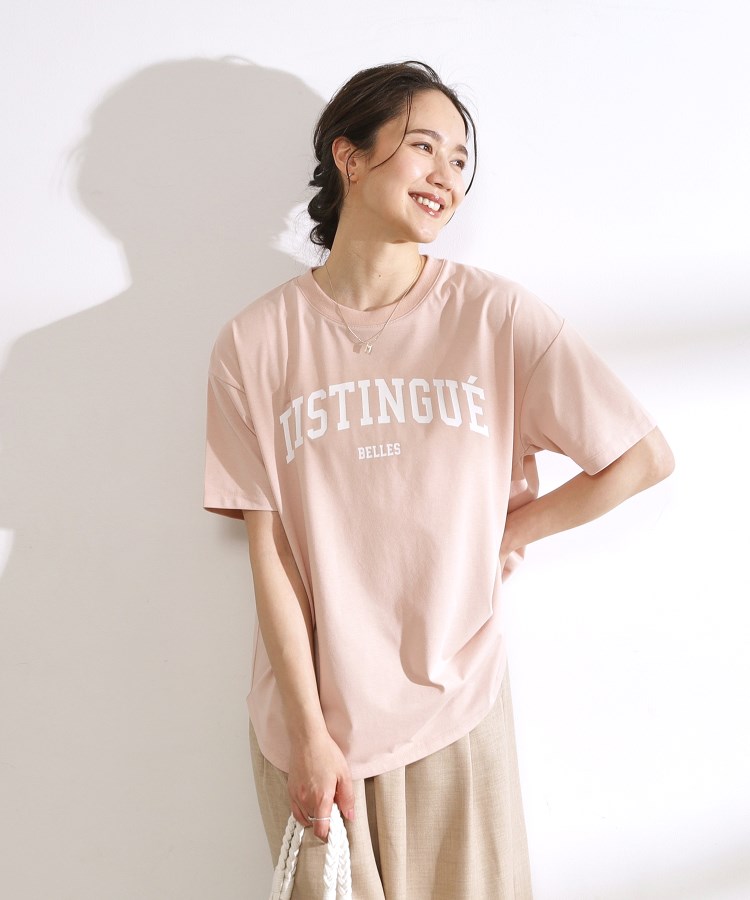 シューラルー/ドレスキップ(SHOO・LA・RUE/DRESKIP)のひんやり UV マシンウォシャブル クルーネックロゴTシャツ5