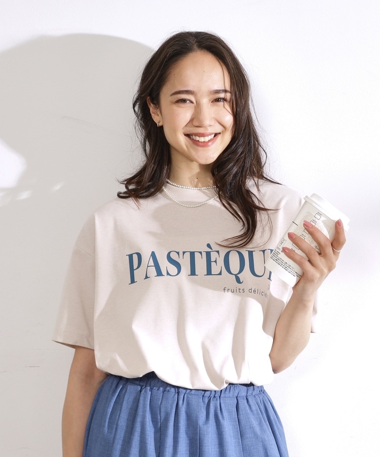 シューラルー/ドレスキップ(SHOO・LA・RUE/DRESKIP)の【洗える/UV】クルーネック ロゴTシャツ9