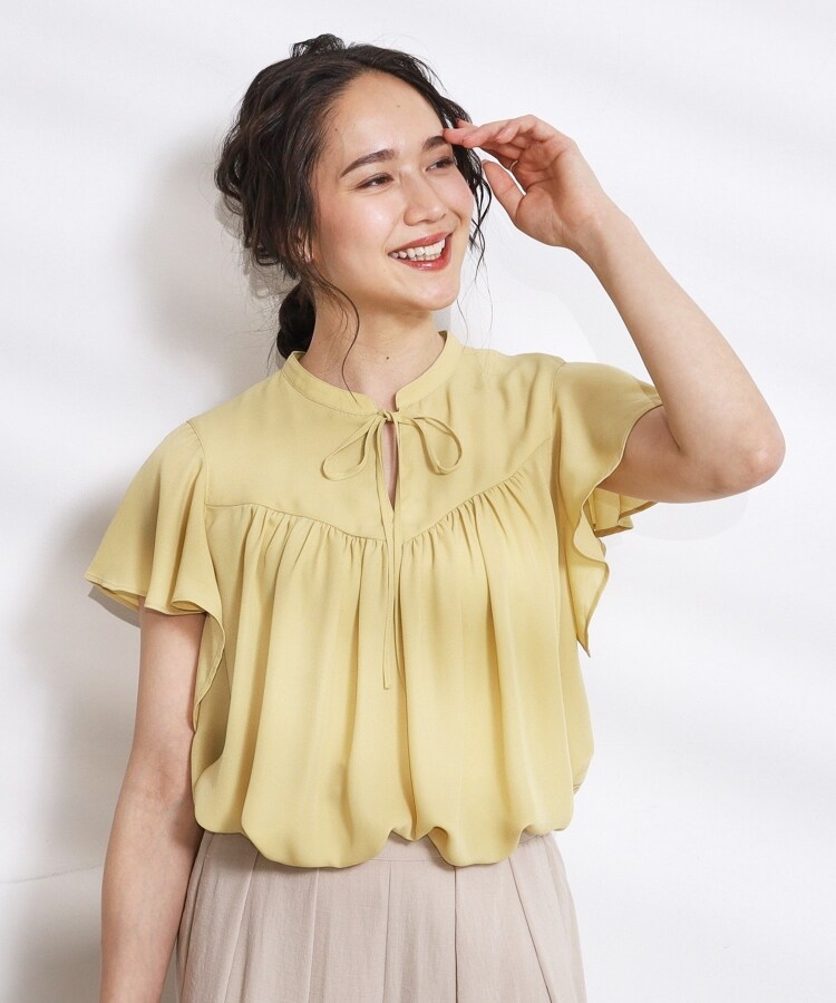 シューラルー/ドレスキップ(SHOO・LA・RUE/DRESKIP)の【無理せずキレイ】お袖フリル リボン付きギャザーブラウス23
