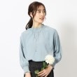 シューラルー/ドレスキップ(SHOO・LA・RUE/DRESKIP)の【9分袖】大人上品にきまる シャーリングブラウス ブルー(091)