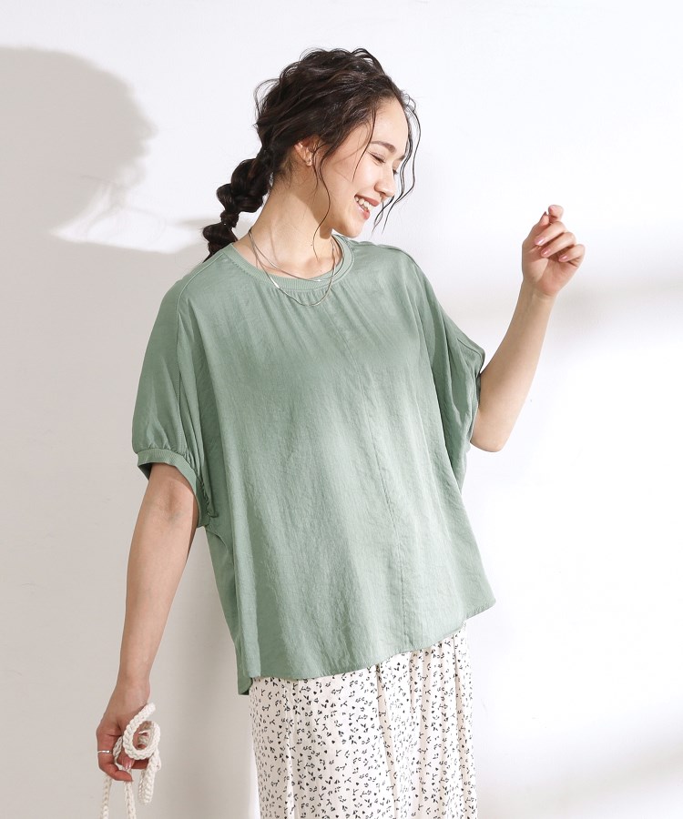 無理せずキレイ/洗濯後しわになりにくい】 洗える リブ切替 無理せずキレイ/洗濯後しわになりにくい】 洗える リブ切替
