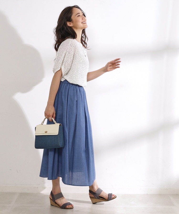 無理せずキレイ/洗濯後しわになりにくい】 洗える リブ切替 無理せずキレイ/洗濯後しわになりにくい】 洗える リブ切替
